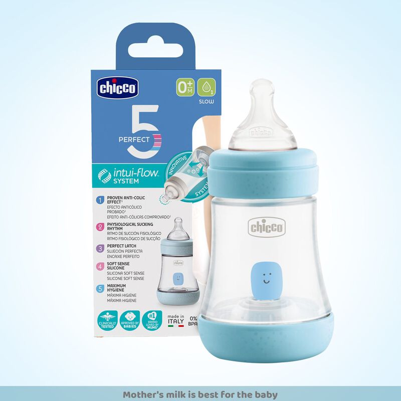 perfect5 Feeding Bottle (150ml, Slow) (Blue) image number null